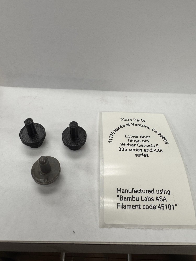 Lower Door Hinge pin compatible with Weber Genesis II E-335 / E435