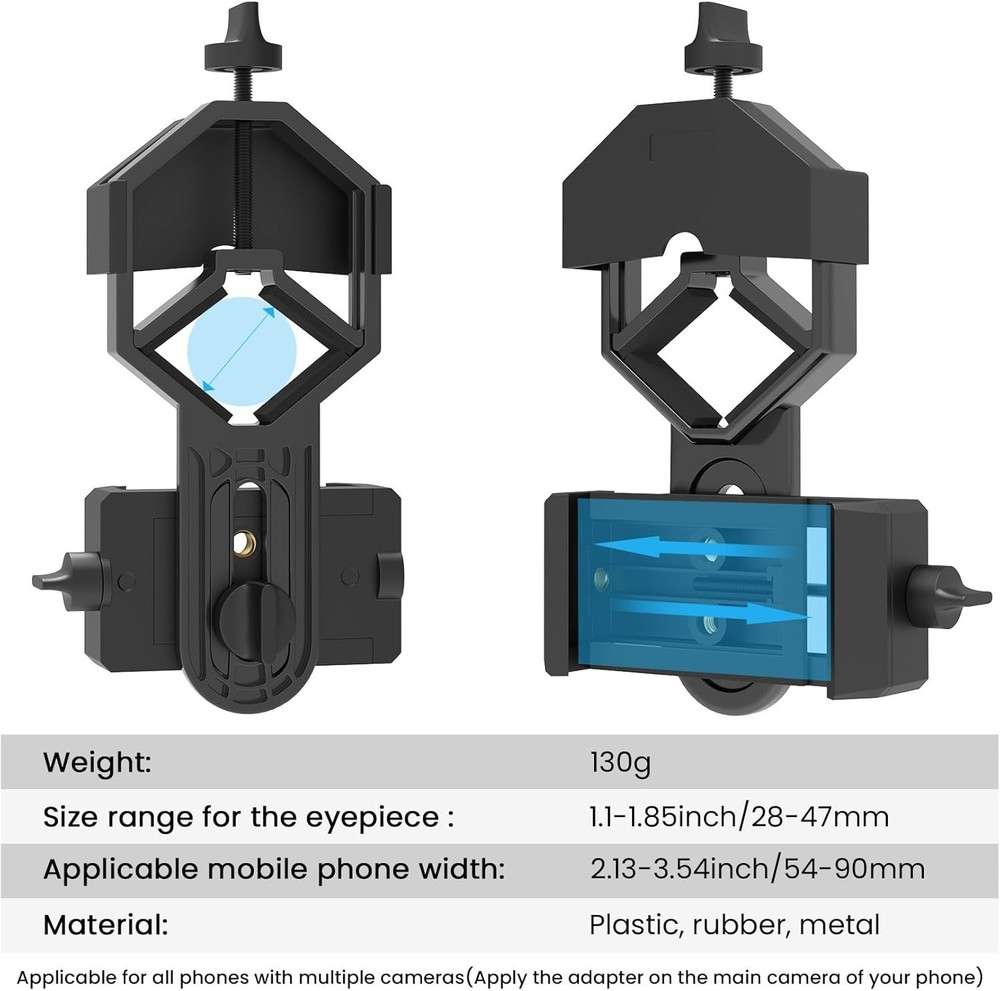Versatile Smartphone Adapter for Telescopes, Binoculars - Record Your Adventures