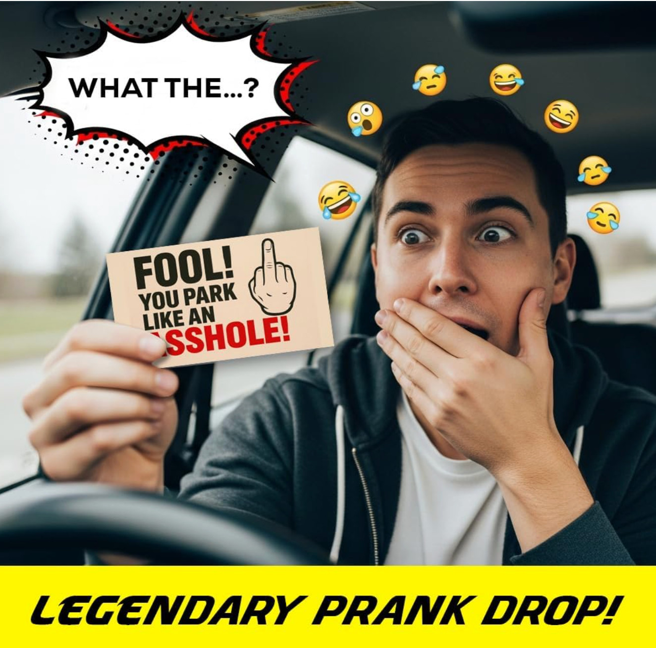 Park Like an A$$HOLE Prank Cards 50 Pack Fake $50 Parking Tickets Funny Gag GIft