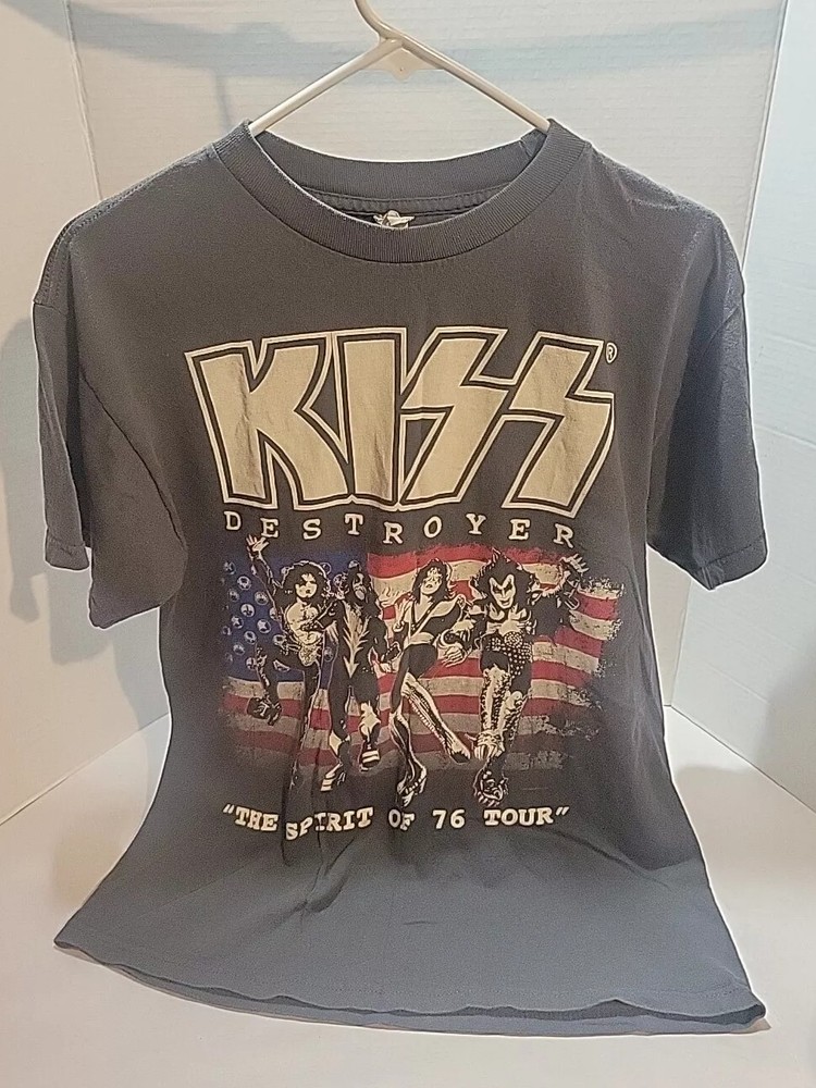 KISS-DESTROYER-SPIRIT OF '76 TOUR-T-SHIRT-ALSTYLE TAG-SZ M