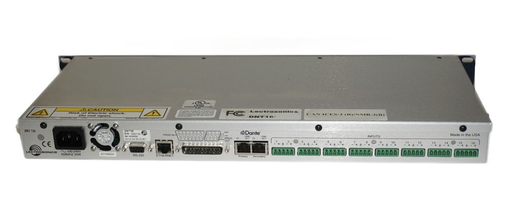 Lectrosonics DNT16i - 16 Analog Input Dante Network Processor - GREAT!