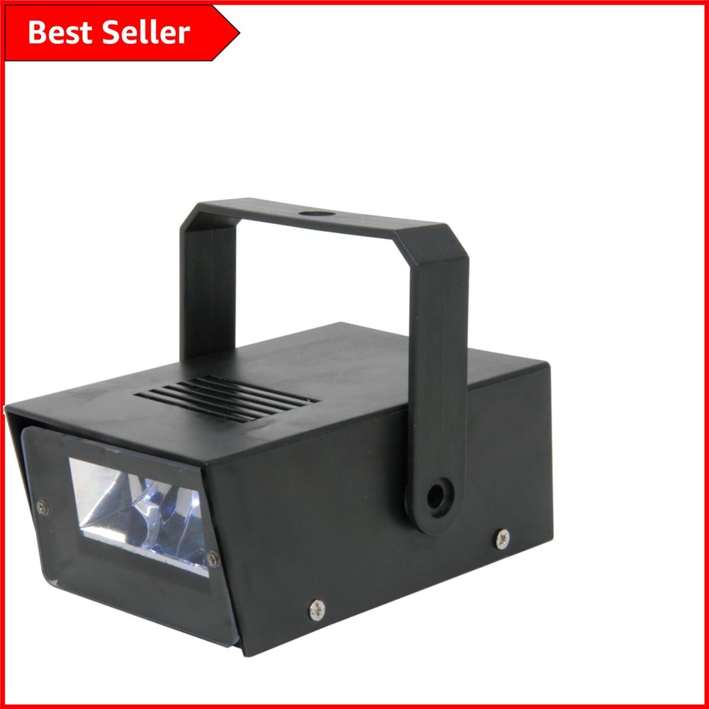 Battery-Powered LED Strobe Light with Adjustable Flash Rate and Robust Design