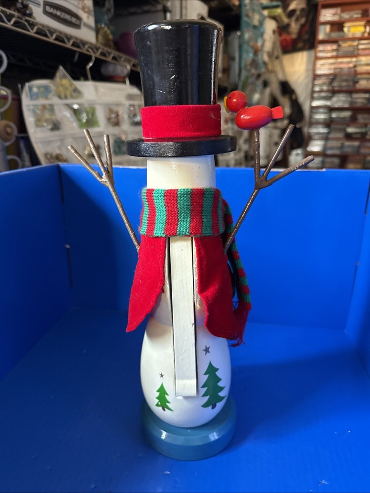 St. Nicholas Square Large Snowman Nutcracker! GUC! 14”