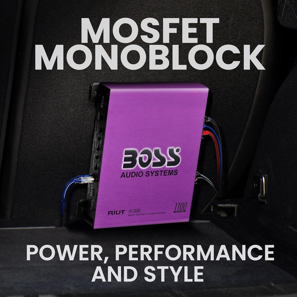 High-Performance Class A/B Car Amplifier - 1100 Watts, Low Pass Crossover