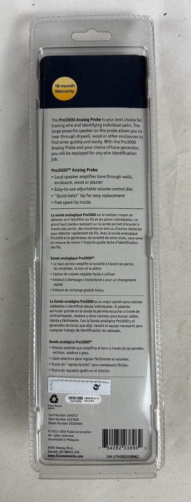 Fluke Networks Pro3000 Analog Probe