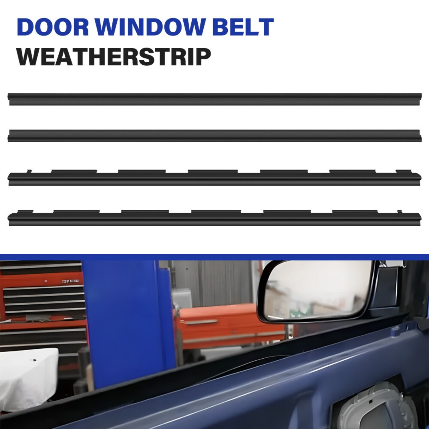 Fit For Chevy GMC Truck Inner & Outer Front Window Sweep Felt Seal Weatherstrip