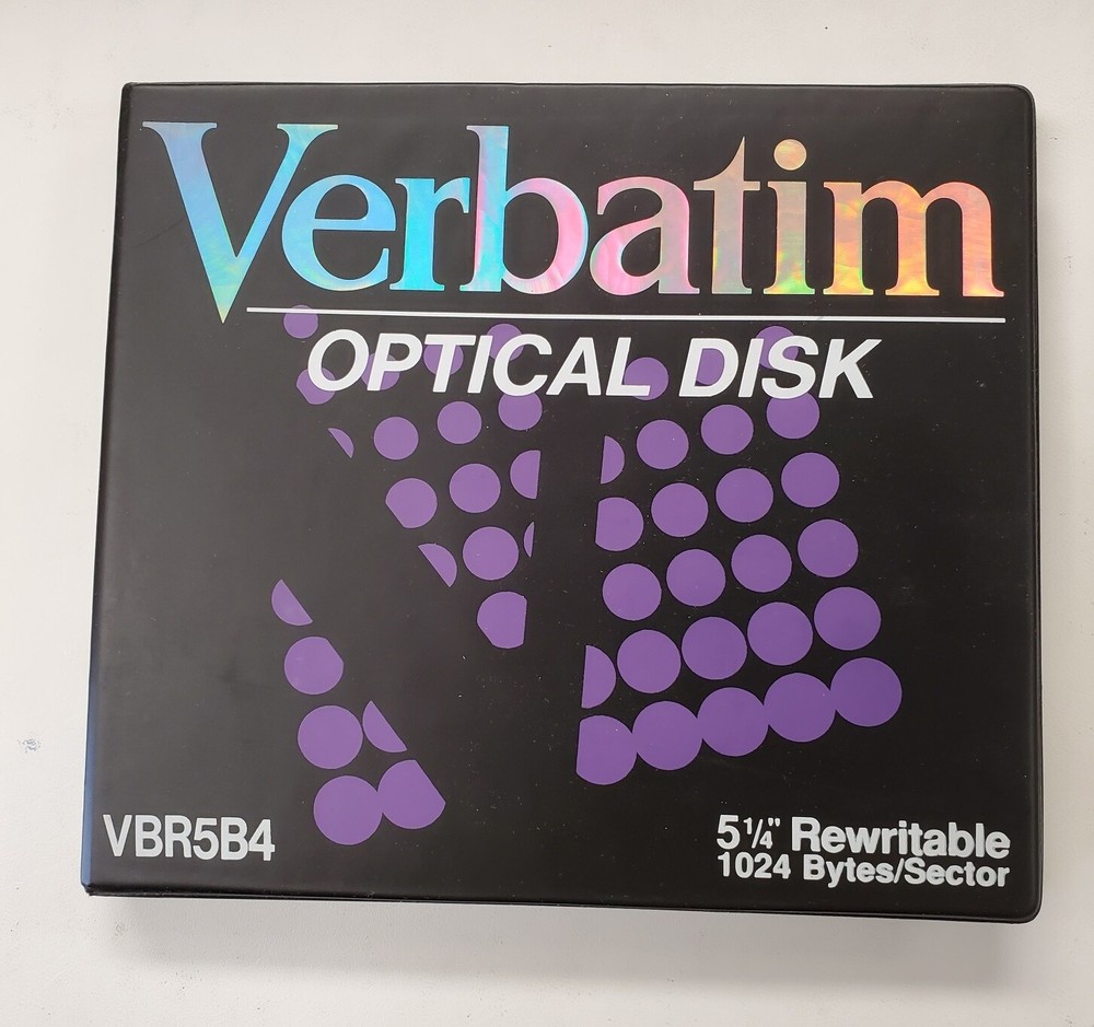 Verbatim Optical Disk 5.25"  Rewritable 1024 Bytes/Sector VBR5B4