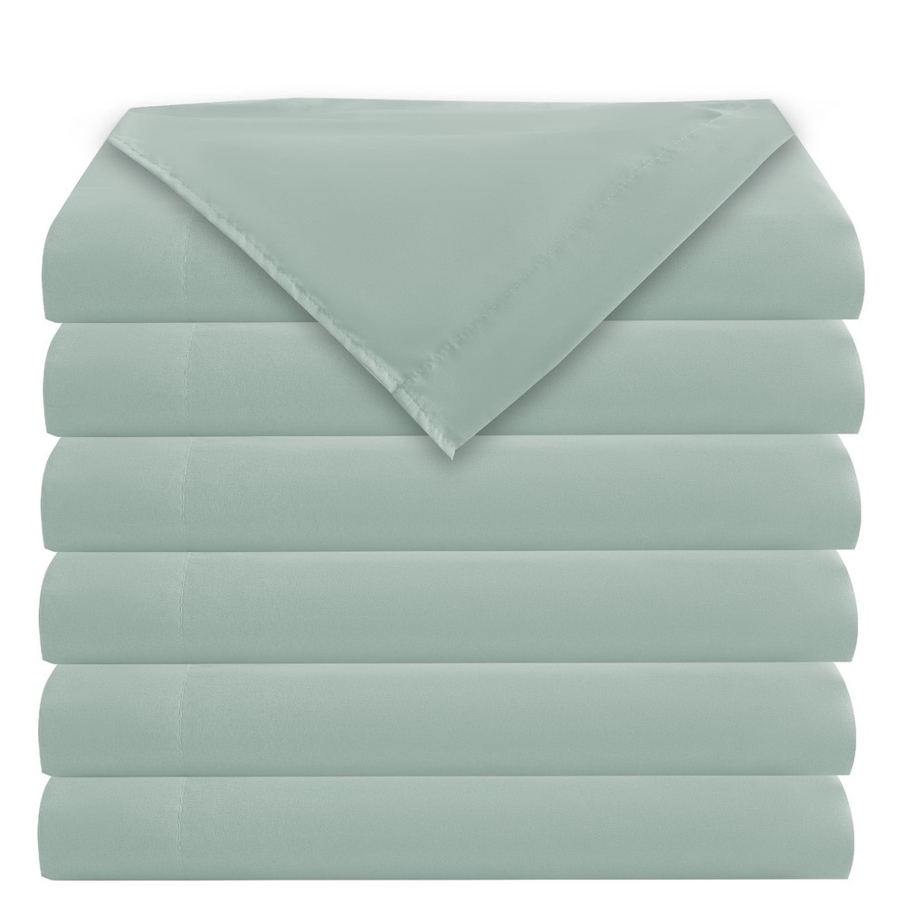 Bulk Full Flat Sheets Only, 6 Pack Quick Sort Top Bed Sheet, Color-Coded Labe...