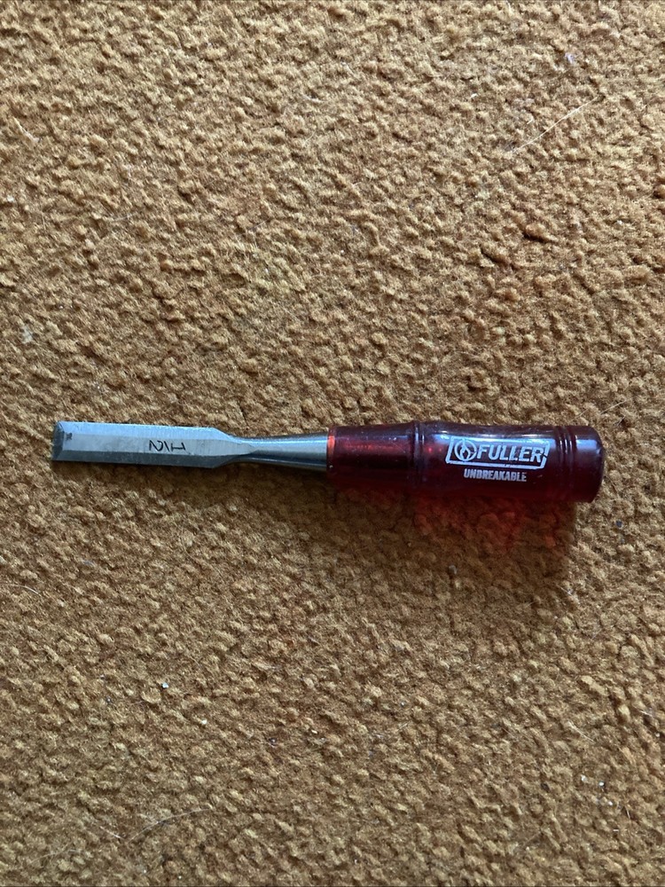 Vintage Fuller 1/2” Red Handle Chisel Red Tool UNBREAKABLE USA