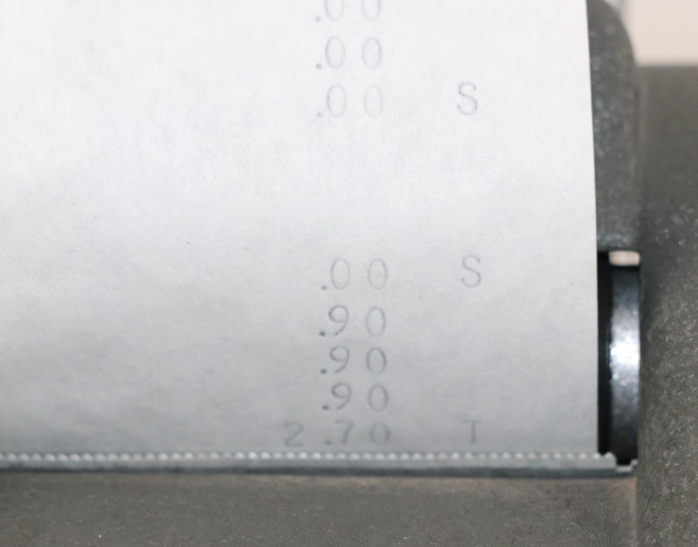 VINTAGE ADDING MACHINE HAND CRANK VICTOR 6 COLUMN