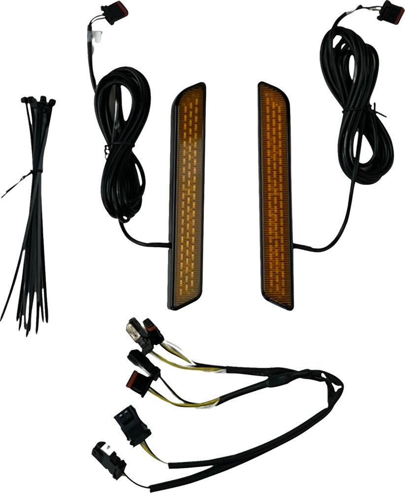 CUSTOM DYNAMICS LED Fork Reflector - Amber Lens CD-FORK-LRST-AB