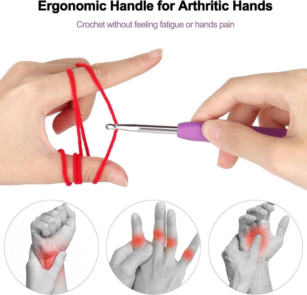 Complete Crochet Kit - 85-Piece Hooks Set with Case