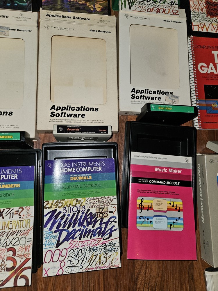 Texas Instruments TI 99/4a Computer BUNDLE w Huge Accessory / Software Lot MINT!