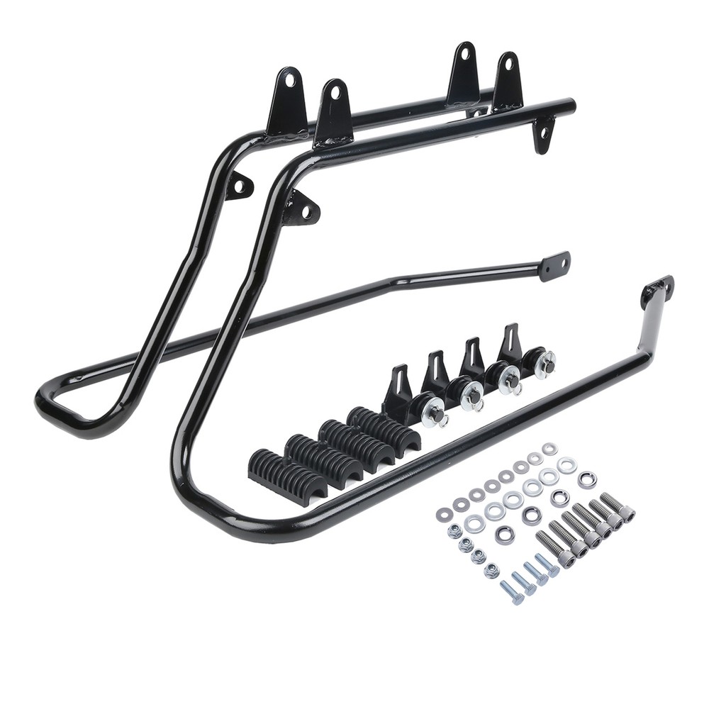 Hard Saddlebag Saddle bag Conversion Brackets Hardware For Harley Softail 84-17