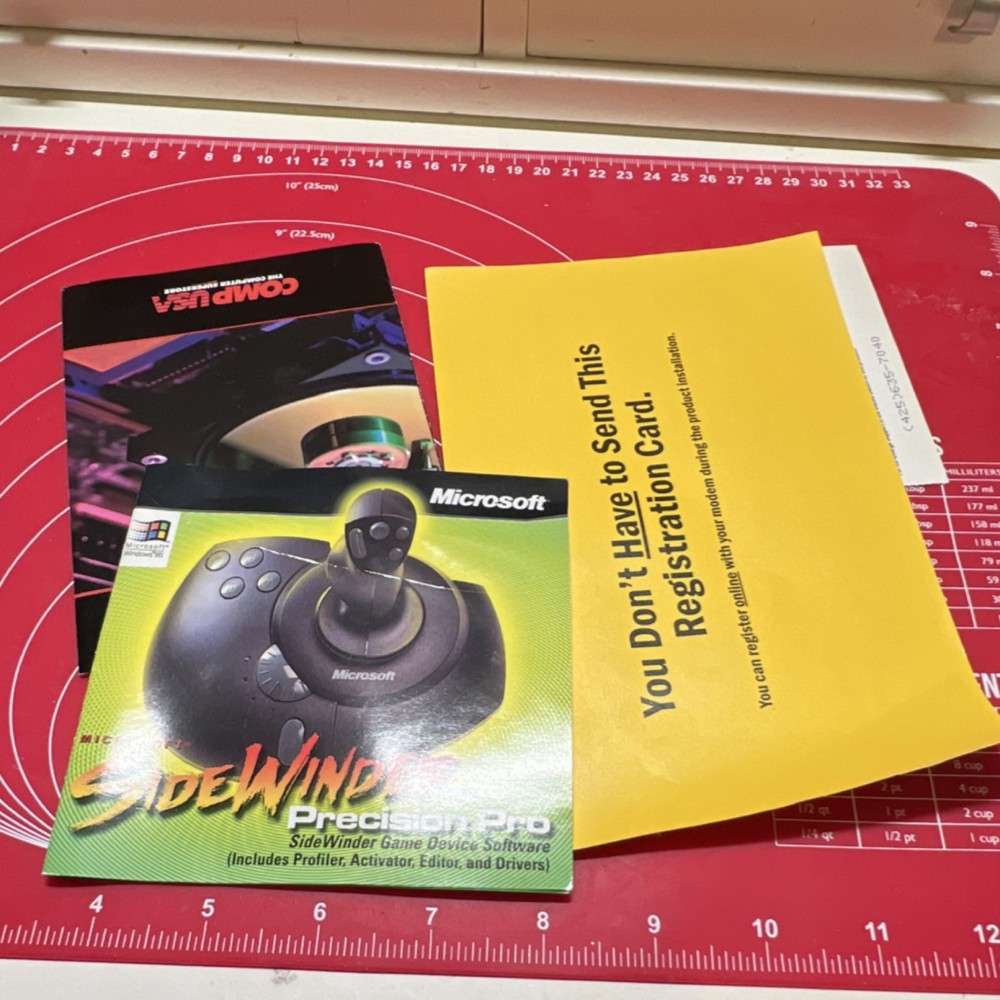 Microsoft SideWinder Precision Pro Wired Serial Joystick PC Windows 95 Throttle