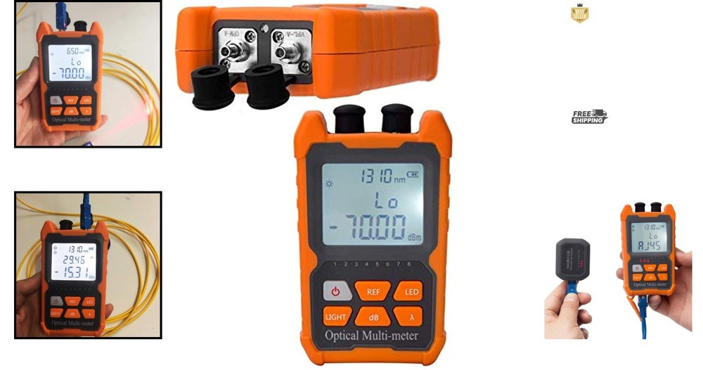 Universal Interface Fiber Optic Tester with Backlight and Auto Shutdown Features