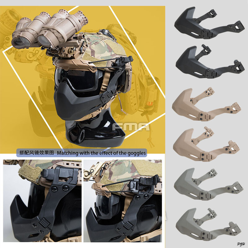 FMA Tactical Rail Folding Arm Half Face Mask For Helmet Universal Protective