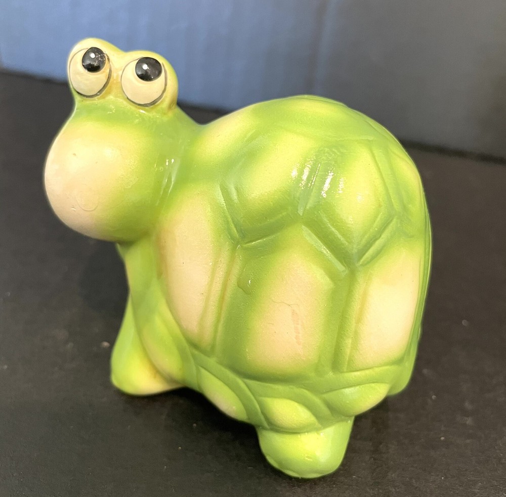 ceramic anthropomorphic kitschy turtle Figurines 3” Vintage
