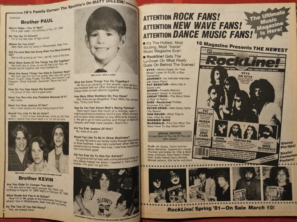 16 Magazine April 1981 KISS Peter Criss