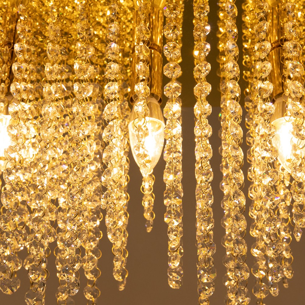 Modern Crystal Chandelier Dining Room Fixture Ceiling Light Lamp Rectangular NEW