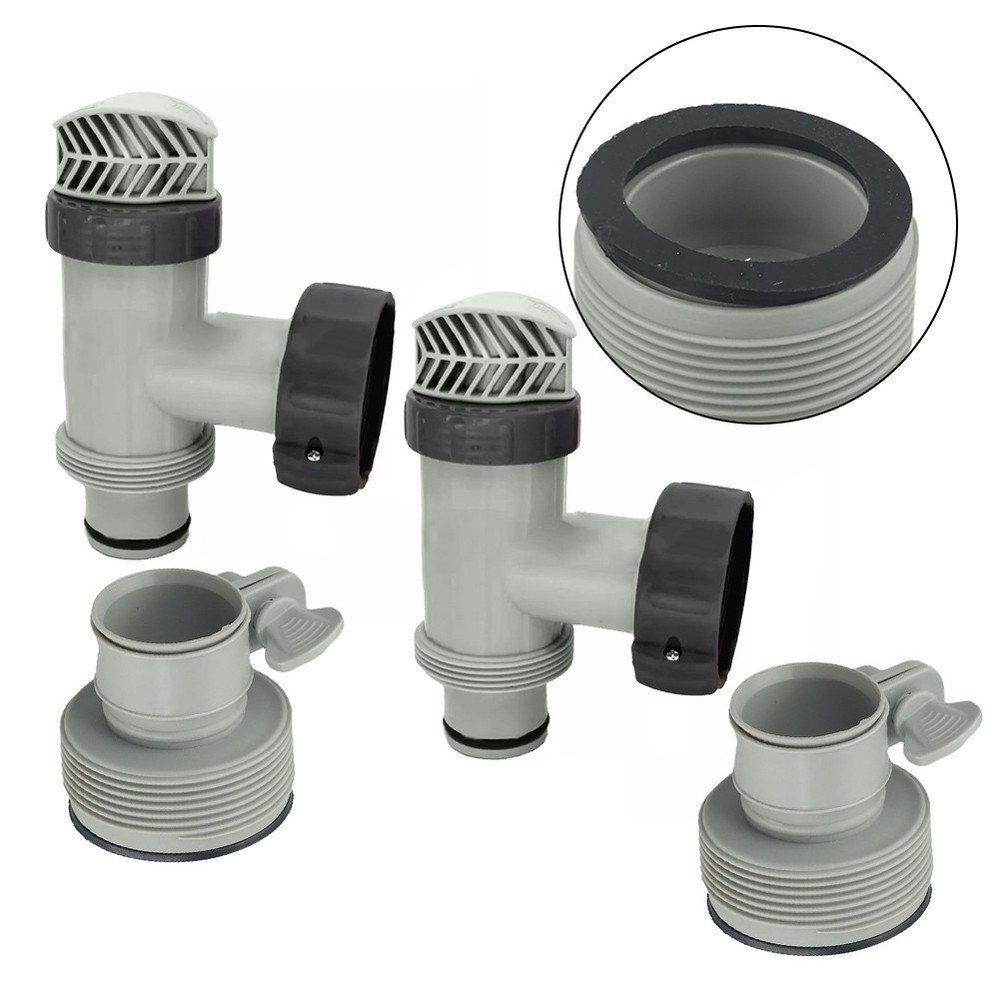 For Above Ground Pool Water Flow Control with Piston Valve and Adapter