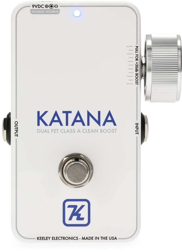 Keeley Katana Clean Boost Pedal - Throwback White (5-pack) Bundle