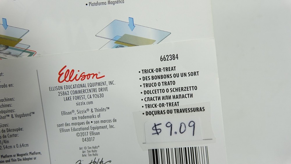 2017 Tim Holtz Sizzix Thinlits Trick or Treat Halloween Dies #662384