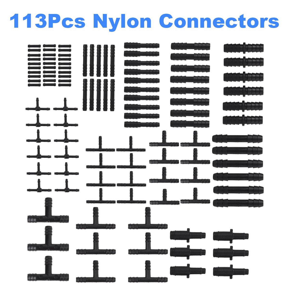 6Pcs 5Ft Car Vacuum Hose Line Pipe Kit +113 Connectors Automotive Replacement