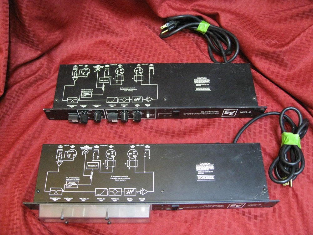 PAIR Electro-Voice (EV) XEQ-2 Electronic rackmount Crossover/Equalizer tested