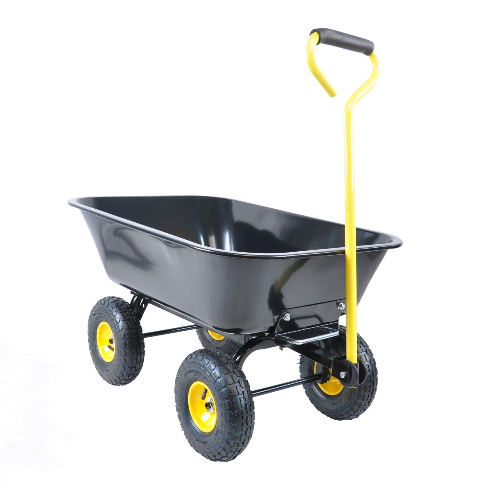 Wheelbarrow Heavy Duty Wagon Garden Cart Yard Dump Lawn Utility Outdoor Steel