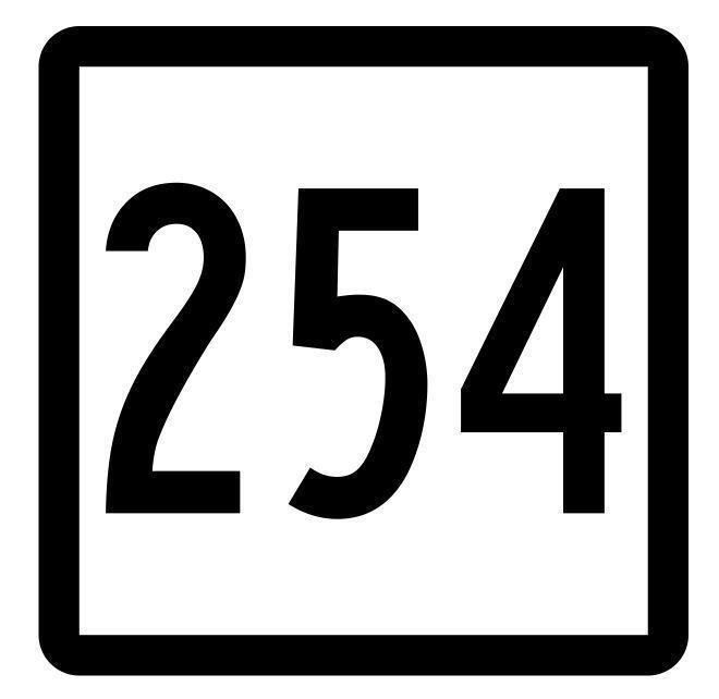Connecticut State Route 254 Sticker Decal