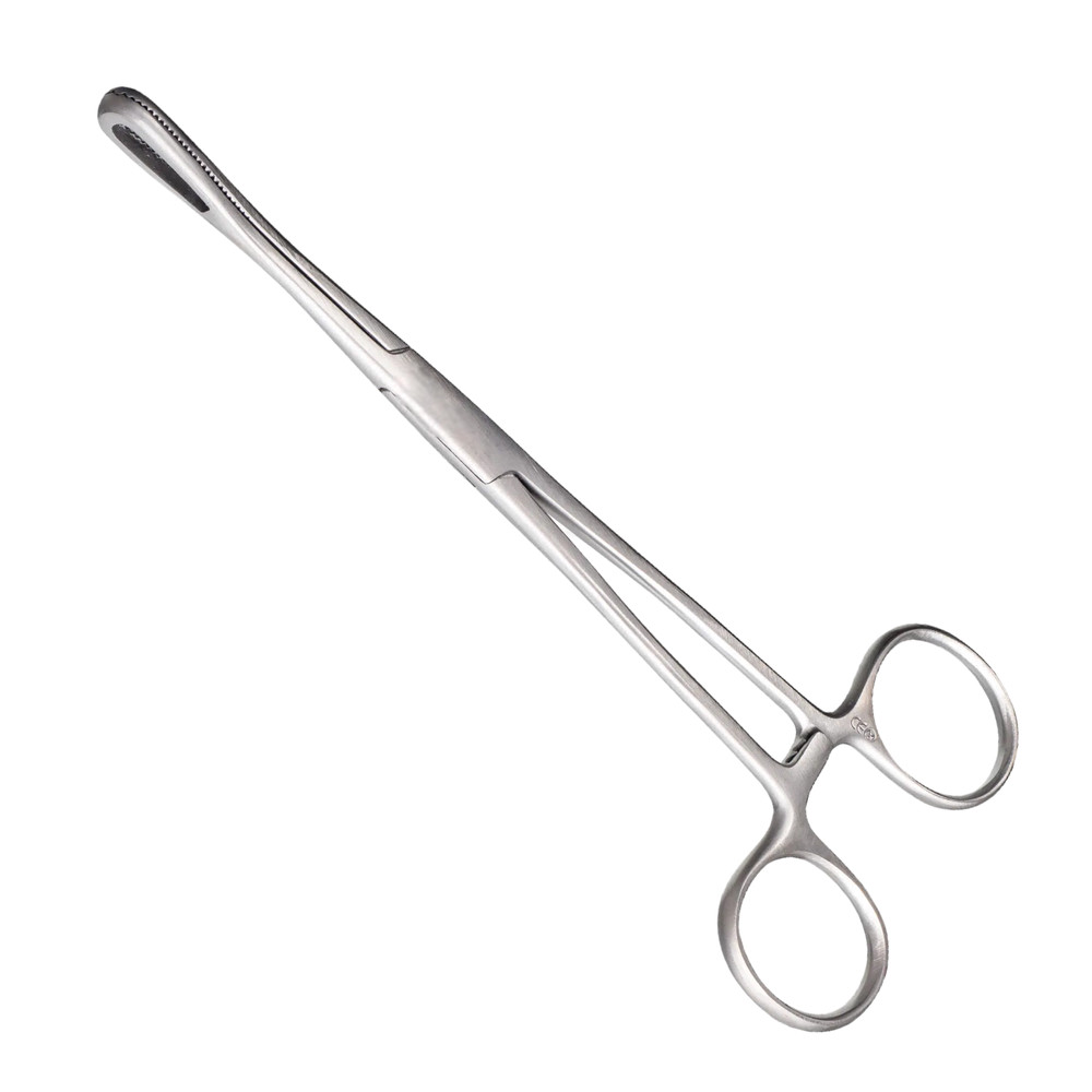 Rampley Sponge Forceps, 10", Straight, Serrated, Premium