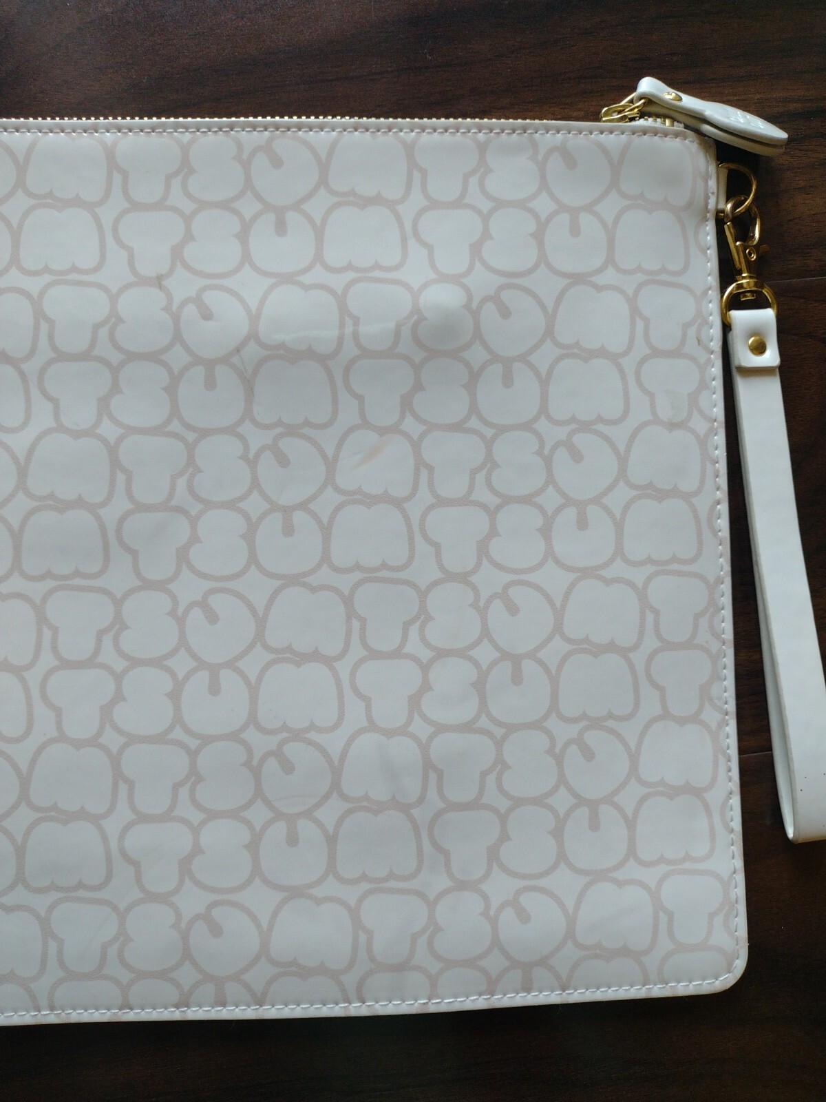 Large Disney Tsum Tsum Zip Pouch Wallet Call Out Vinyl Microfiber bag case 10x14