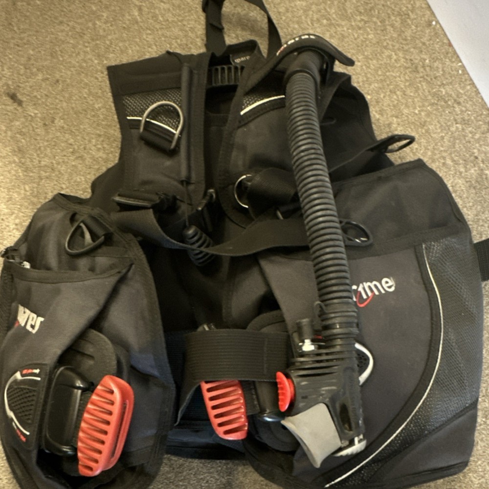 Mares Prime Buoyancy Compensator Device BCD Medium Black Scuba Diving Gear