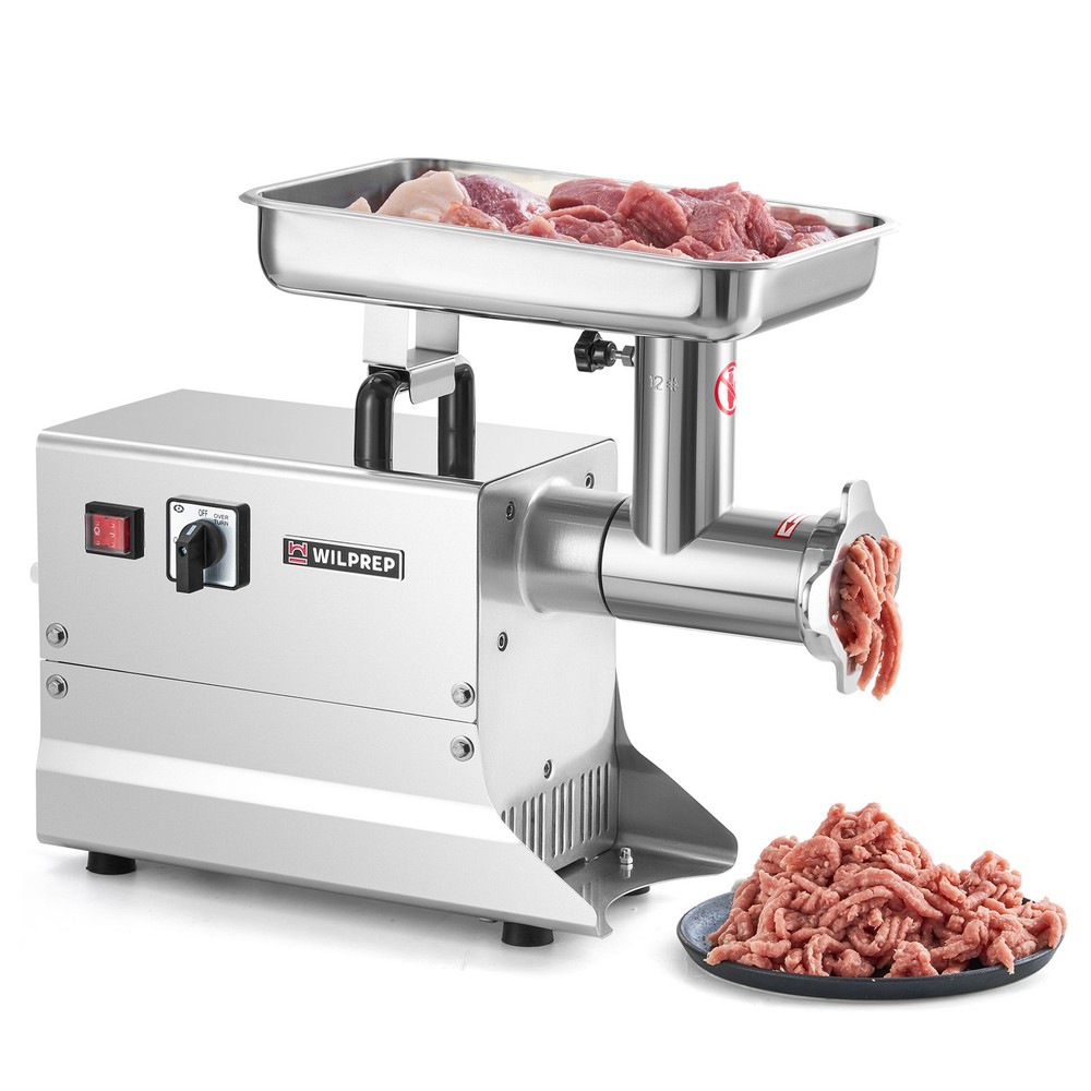 Commercial Electric Meat Grinder Machine Reverse Function Dual Grinding Plates