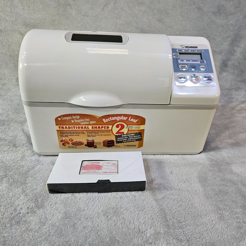 Zojirushi Home Bakery BBCC-V20 Bread Maker Machine 2lb Programmable Tested Works