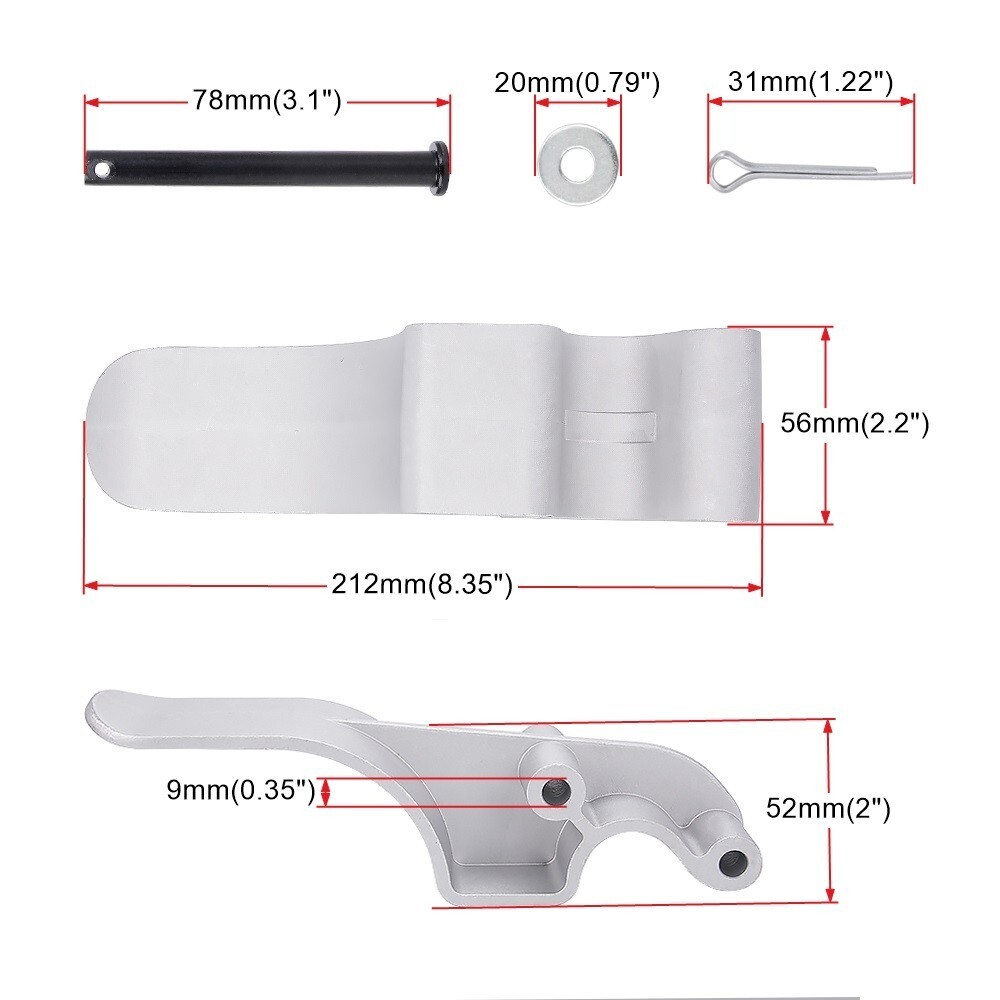 6PCS Quick Release 3"Upright Tarp Stop, Replace Rusted Stops on Roll Tarp System