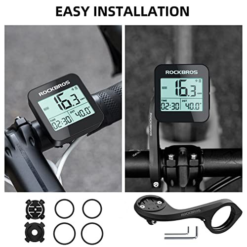 GPS Bike Computer with Mount, Cycling Computer with Automatic Backlight,