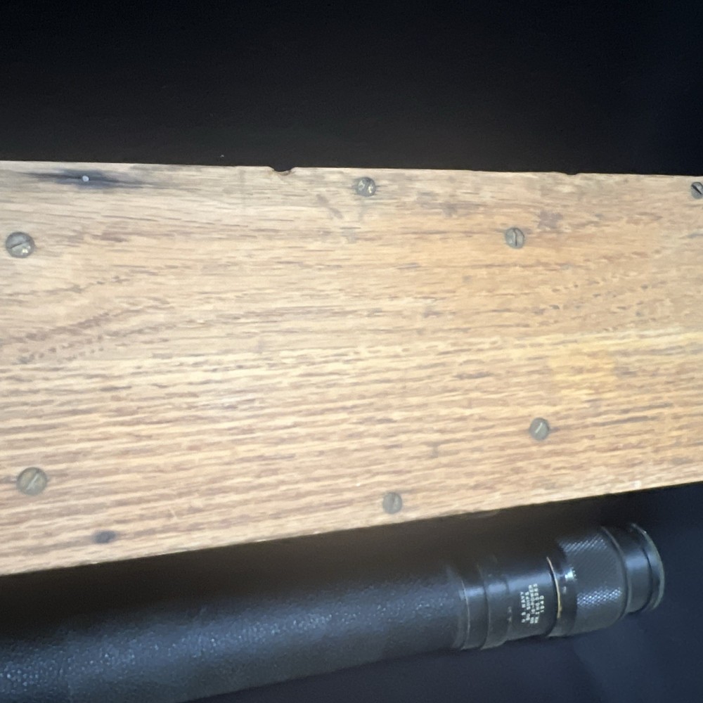 US Navy MK I WWII Telescope In Original Oak Box