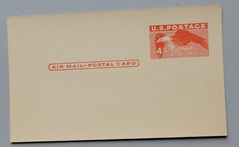 US Scott #UXC1 Post Card. Unused Eagle in Flight.