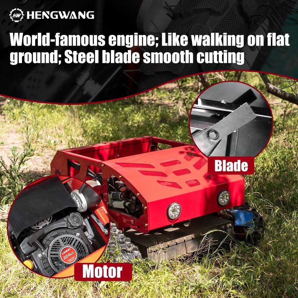 Gasoline remote control lawn mower self-propelled suitable for complex terrain