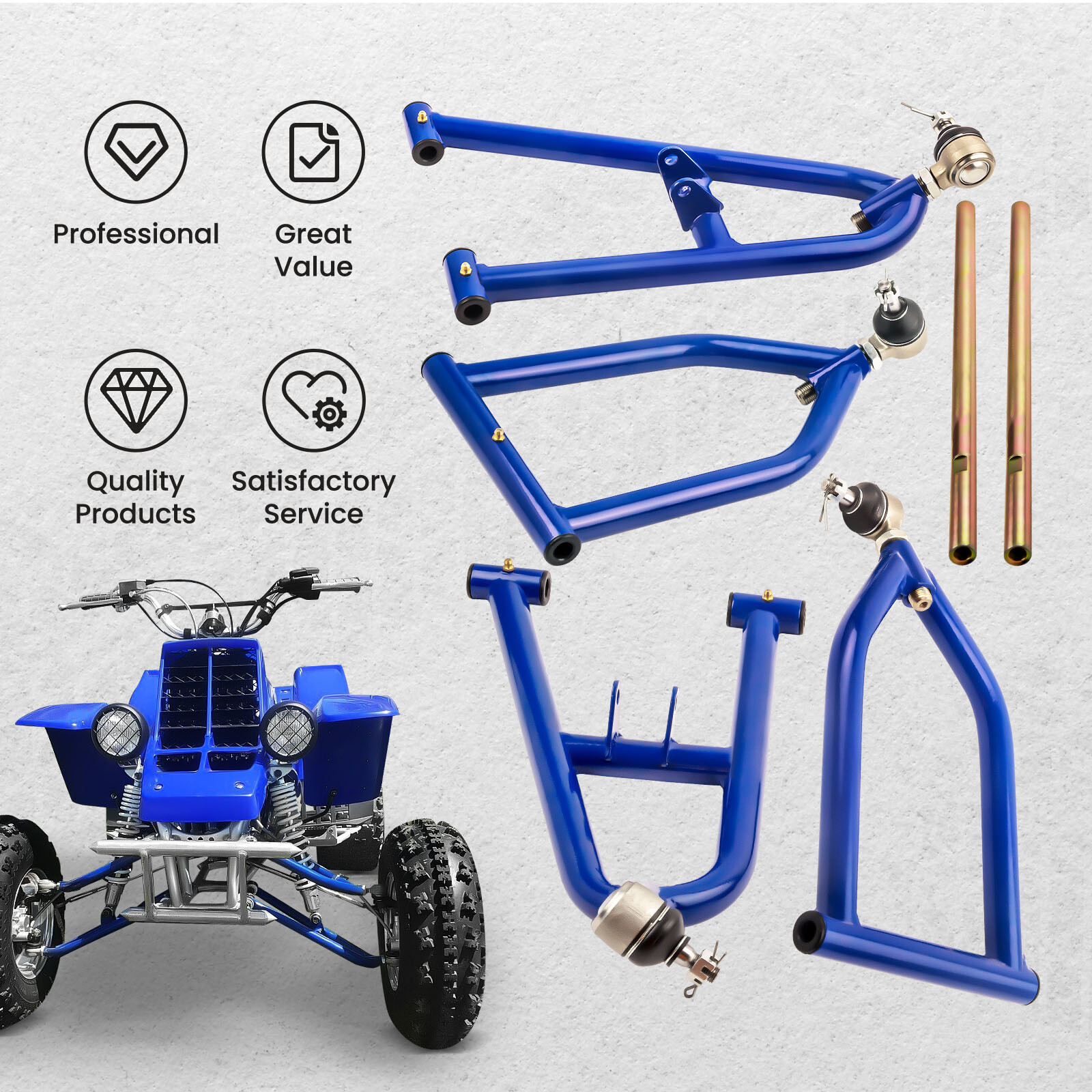 Adjustable Extended Front A-Arm +2 +1 in. for Yamaha Banshee 350 YFZ350 91-06