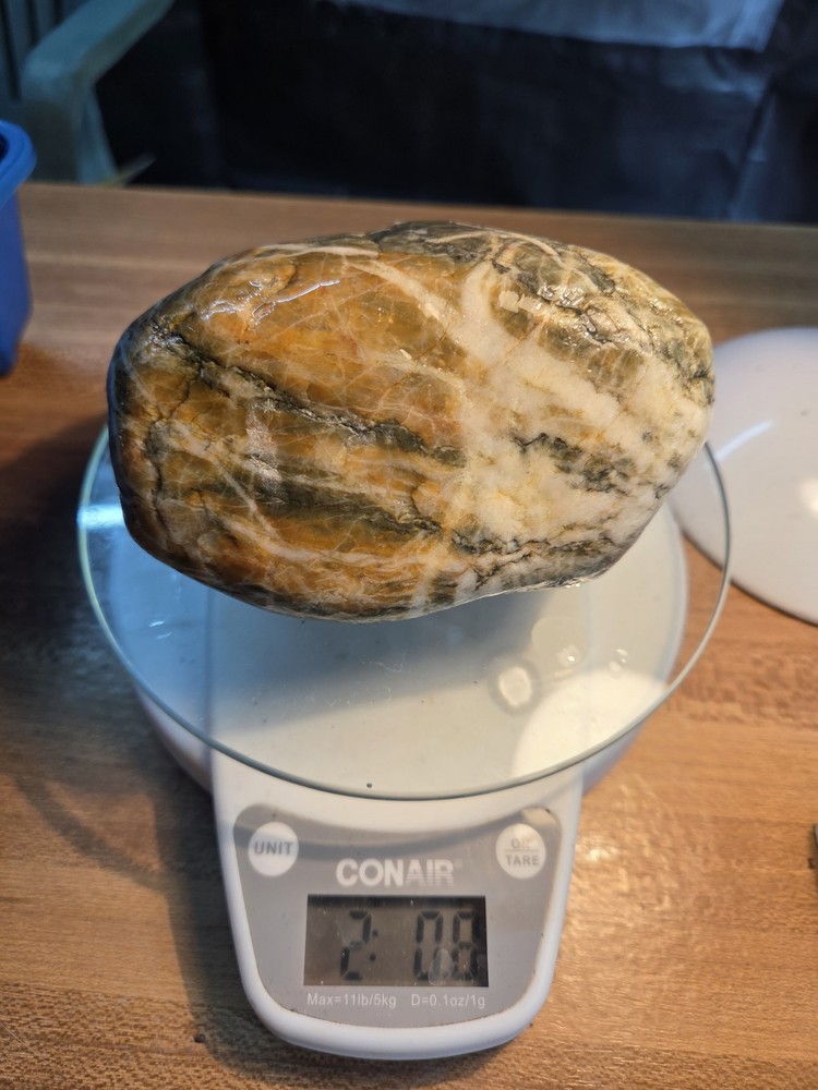 Large Mixed Jasper Stone, Unique Pattern, 2 lbs+ Mineral Specimen