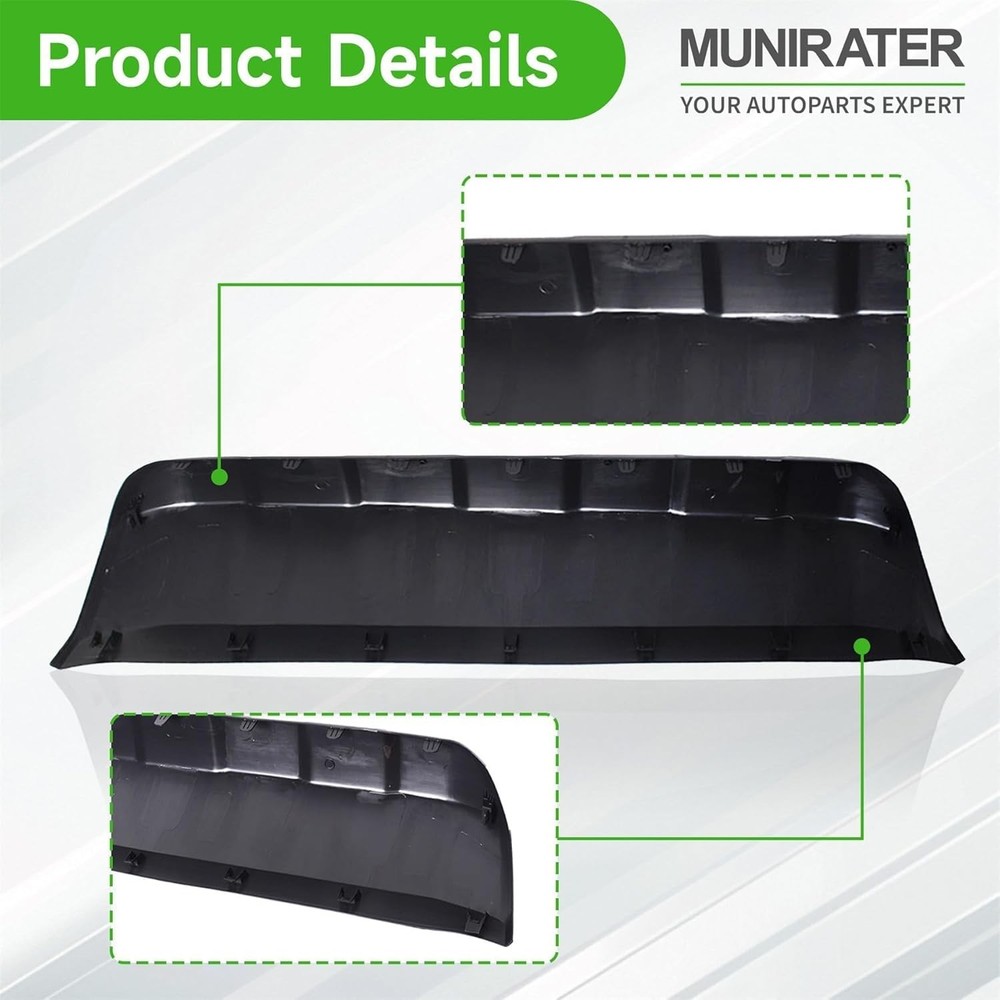 munirater Front Bumper Valance Lower Skid Plate Panel Black Replacement for 2016