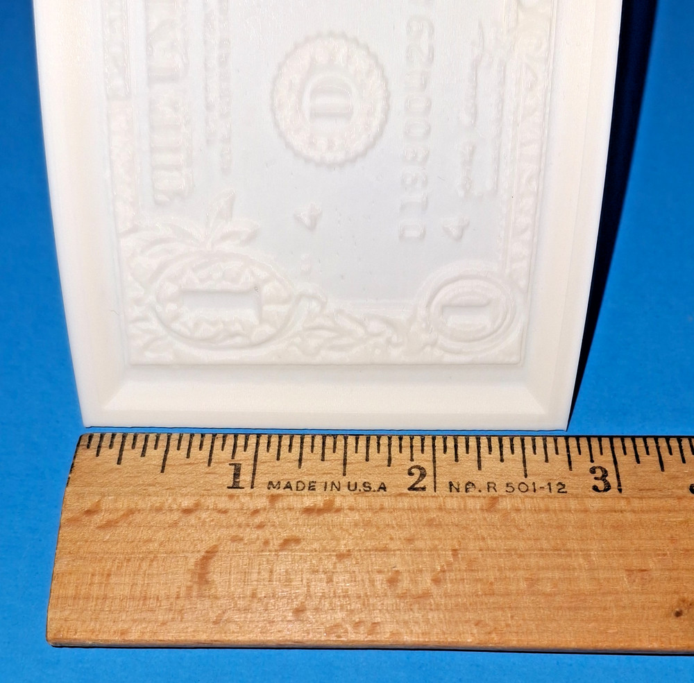 NIGHT LIGHT 3D PRINTED REBBE DOLLAR BILL LED SWITCH DOLLAR SIZE