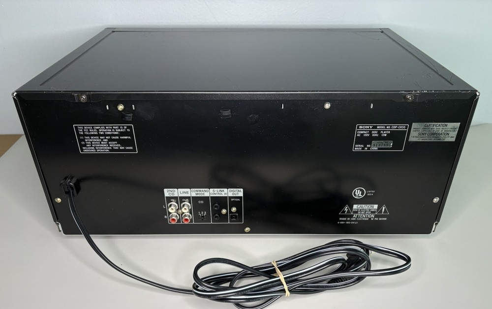 Sony CDP-CX55 50+1 Compact Disc CD Player Changer Mega Storage NO REMOTE TESTED
