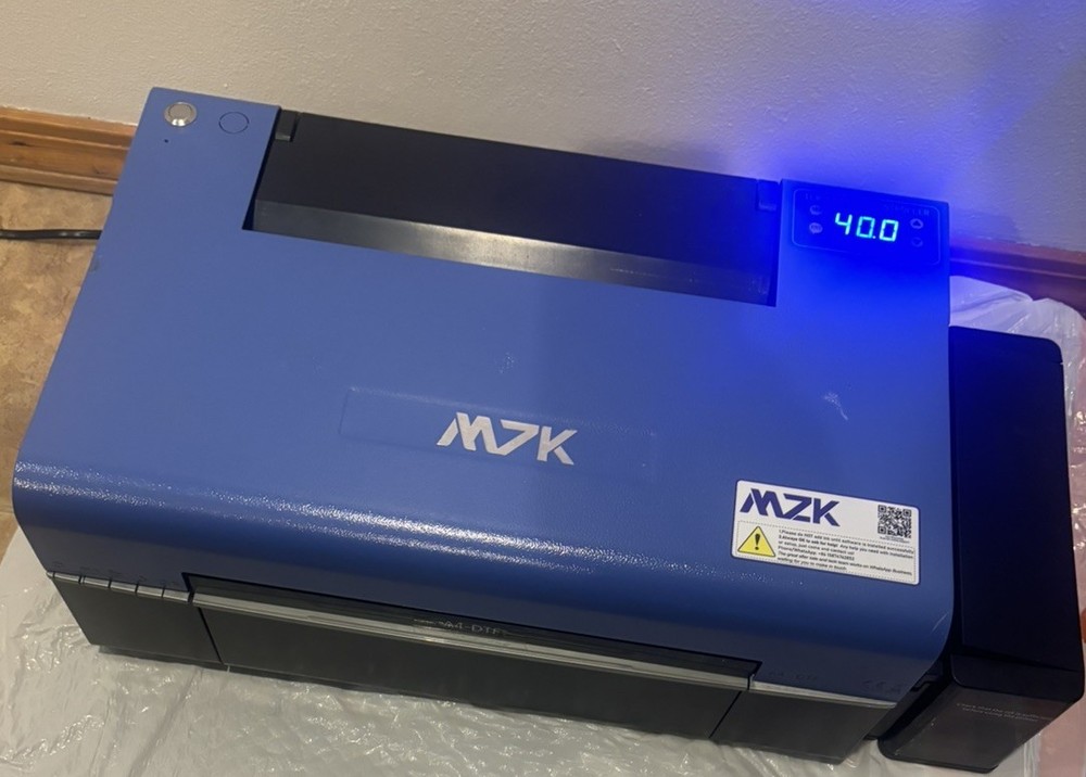 MZK Dtf Printer A4 Size Blue Fabric Transfer Direct Printer Only Untested