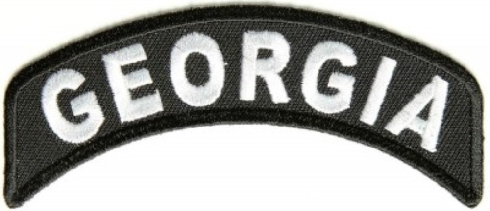 Georgia State Mini Rocker Embroidered Biker Patch Motorcycle Patch