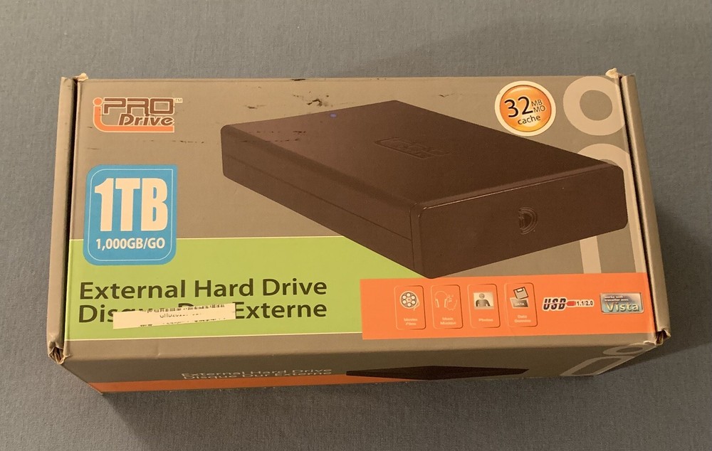 ProDrive 1TB USB 2.0 External Hard Drive (Black)