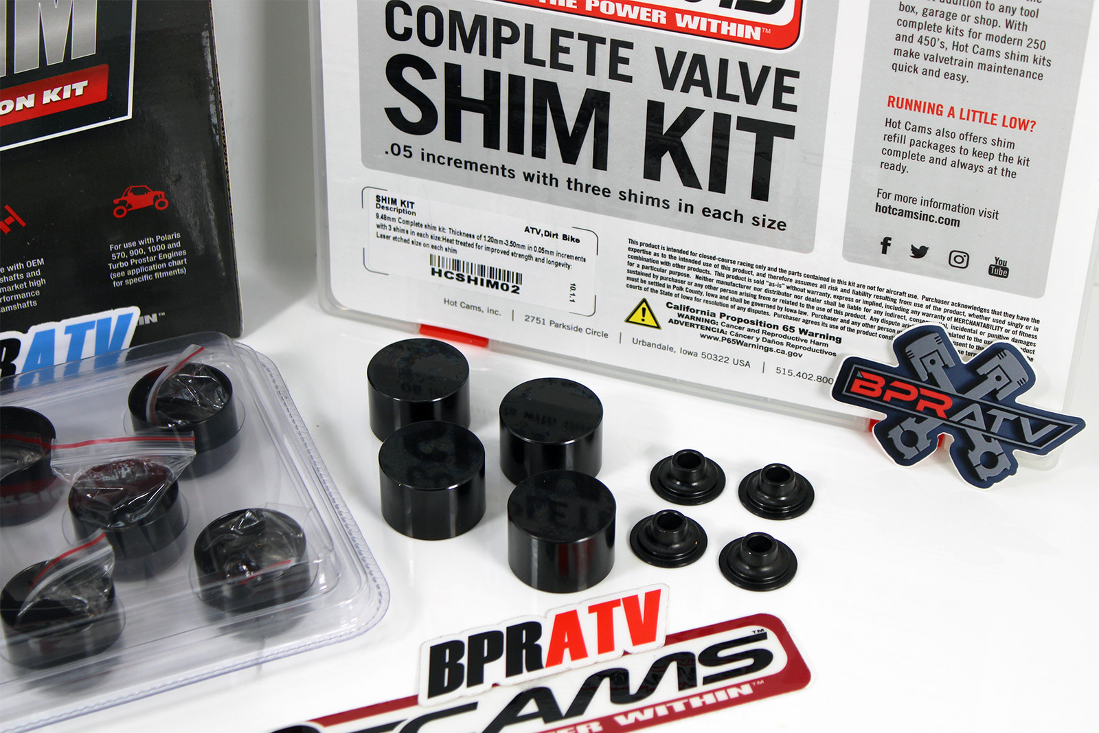 Polaris RZR XP1000 XP4 1000 Hot Cams Valve Shim Conversion Kit +Hotcams Shim Kit